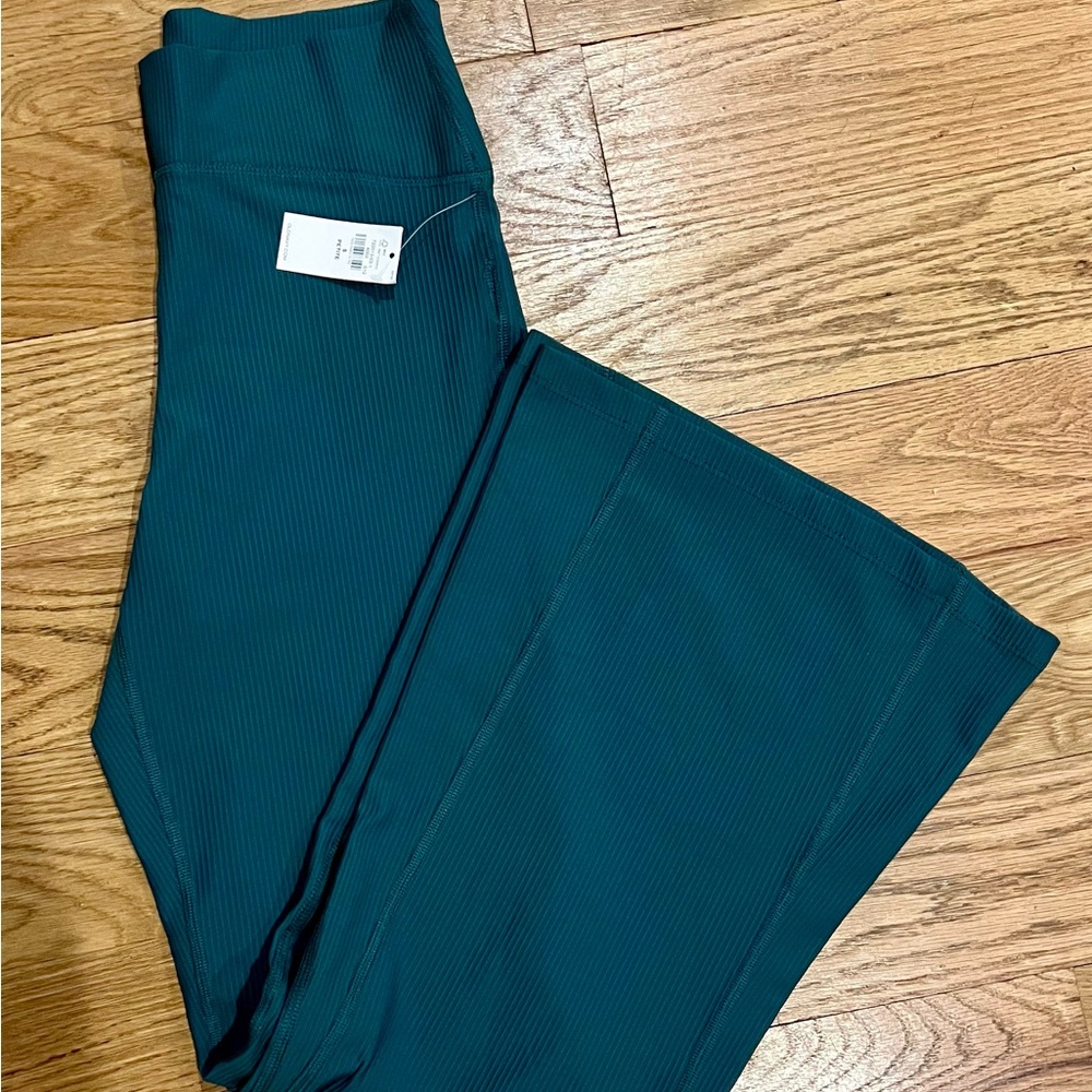 Old navy Teal Ribbed Flare Leggings